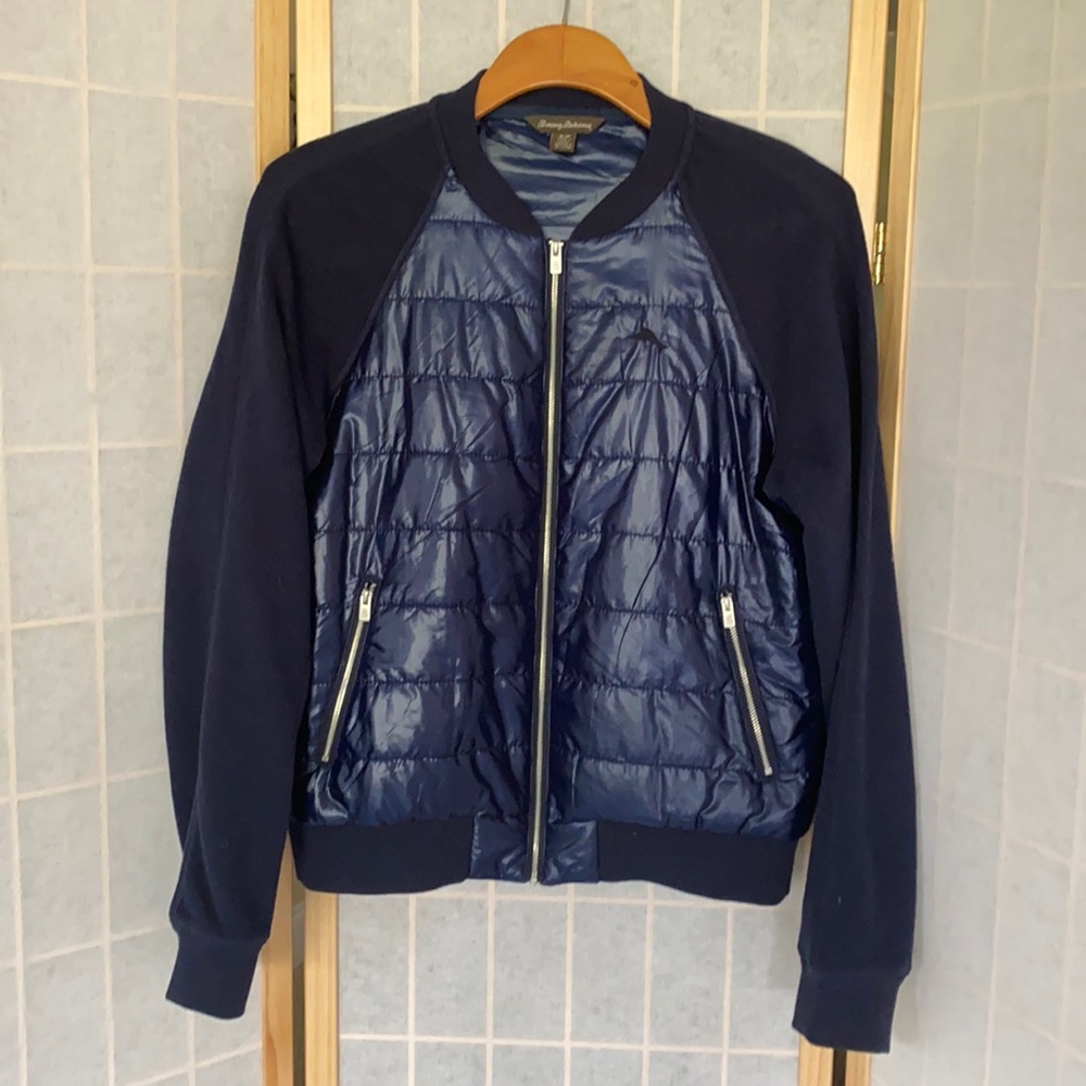 NWOT Tommy Bahama Blue Bomber Jacket